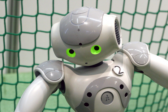 NAO in front of the goal